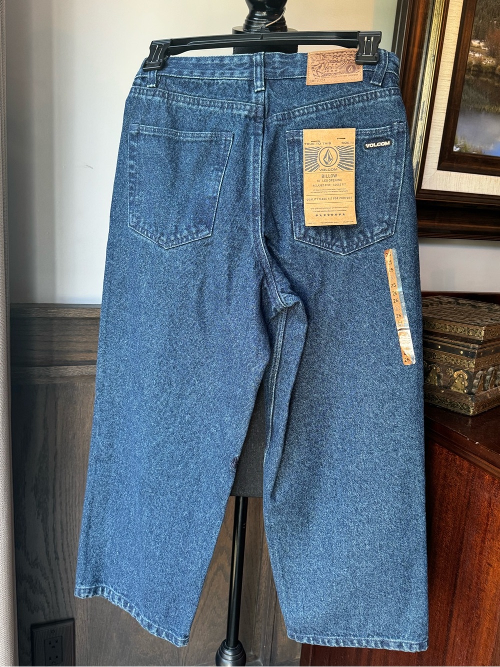 Volcom boys  Dark Blue Wide-Leg Jeans 10/25 NWT - Picture 2 of 8